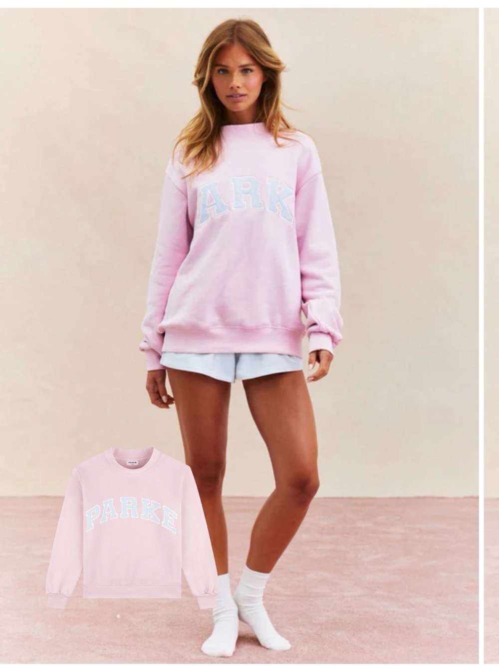 PARKE Pink Logo Crewneck Sweatshirt (Birthday Drop - Cupcake)